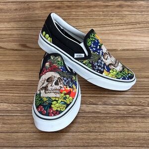Vans Skull Fruit slip on sneakers Womens 6.5